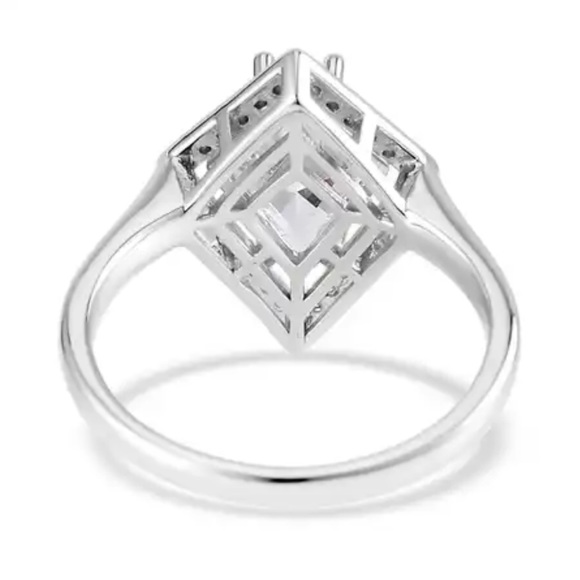 Lustro Stella Finest CZ Kite Shape Ring in Sterling Silver.  NWT - Picture 5 of 8